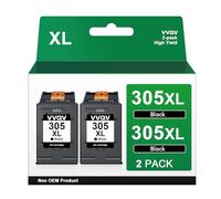 VVQV Cartouches d'encre 305XL de rechange pour HP DeskJet 2700 2710 2720 2722 Envy 6000 6010 6020 6020 6030 6032 Pro 6420 6432 DeskJet Plus 4100 Noir Numéro d'article : 4120. 4130