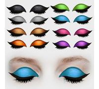 VVQWCY Lazy Eye Shadow Lot de 8 paires de patchs à appliquer sur les cils Marron Pour toutes les formes d'yeux