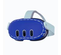 VVR Housse Silicone Noir/Gris/Bleu pour Meta Quest 3 - Protection VR Légère Antichoc