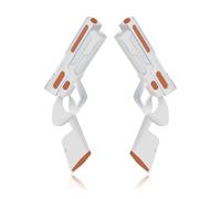 VVR Réplique Pistolet Blanc/Orange pour Contrôleurs Meta Quest 3 - Accessoire VR Tir Immersif Protection