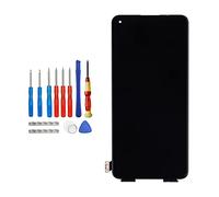 Vvsial ran AMOLED fluide compatible avec OnePlus 8T 1+8T KB2001 KB2000 KB2003 KB2005 OnePlus 9R LE2101 LCD Touch Screen Digitizer Assembly Glass with Toolkit (Noir)