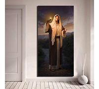 VVSUN Grand Jésus Dieu Lampe Affiche La Charité Est l'amour Pur du Christ Peintures sur Toile Art Moderne Décoratif Mur Photos Décor À La Maison 50x100cm (sans Cadre)