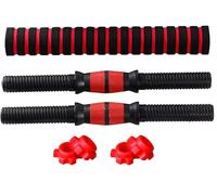 VVSUN Lot de 2 barres d'haltères réglables de 40 cm et 1 tige de connexion de 40 cm pour salle de sport et maison