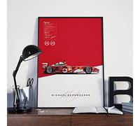 VVSUN Michael Schumacher Scuderia Ferrari F1 F2004 Affiche de Voiture de Formule 1 Technique Affiche de F1 50X70cm 20x28 Pouces sans Cadre
