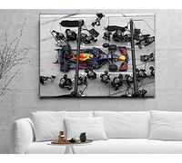VVSUN Motorsport Max Verstappen Toile, Art Mural de Formule 1, Impression d'art Verstappen Pit Stop, Toile de Formule 1 60X80cm 24x32 Pouces sans Cadre