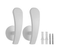 VVW&LIU 2 pcs Rideau Retenue Rideau Embrasse Monté Crochets en Métal Tenture Murale Crochet Moderne Porte-Rideau Décor À La Maison, Blanc