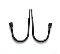 VVW&LIU Sangle de Fixation en Forme de U Crochets Draperie Retenue Rideau Accessoires Décoratif Métal 2 Pc pour Salle À Manger Salon,Noir