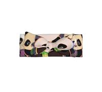 VVXBHGR Bandeau à nœud pour bébé avec imprimé trois pandas - Bandeau en polyester doux, doux pour la peau et extensible pour les nourrissons de 0 à 6 mois