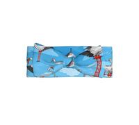 VVXBHGR Bandeau bébé avec nœud imprimé grue blanche et tour suspendue - Bandeau en polyester doux, doux pour la peau et extensible pour les nourrissons de 0 à 6 mois