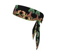 VVXBHGR Bandeau de sport curieux imprimé petit écureuil pour homme et femme, doux et respirant, évacuation de l'humidité, athlétique