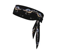 VVXBHGR Bandeau de sport géant avec imprimé dinosaure pour homme et femme, doux et respirant, évacuation de l'humidité, athlétique