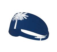 VVXBHGR Bandeau élastique avec imprimé drapeau de la Caroline du Sud pour homme et femme, doux, séchage rapide