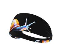 VVXBHGR Bandeau élastique coloré imprimé escargot sport pour homme et femme, doux, séchage rapide