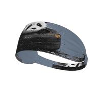 VVXBHGR Bandeau élastique imprimé panda dans le pneu pour homme et femme, doux, séchage rapide