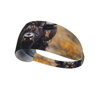 VVXBHGR Bandeau élastique pour homme et femme Motif bison d'Amérique du Nord