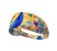 VVXBHGR Bandeau élastique pour homme et femme - Motif paon et drapeau coloré - Séchage rapide