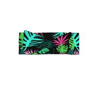 VVXBHGR Bandeau pour bébé avec nœud imprimé feuilles tropicales - Bandeau en polyester doux, doux pour la peau et extensible pour nourrissons de 0 à 6 mois