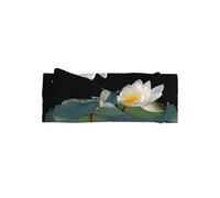 VVXBHGR Blooming Lotus Prints Bandeau pour bébé avec nœud - Bandeau en polyester doux, doux pour la peau et extensible pour les nourrissons de 0 à 6 mois