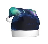 VVXBHGR Bonnet de Noël pour adulte avec imprimé ours polaire Northern Lights doux et léger