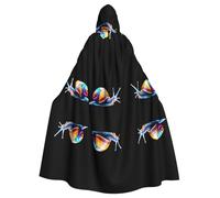 VVXBHGR Cape à capuche d'Halloween pour adulte avec imprimé escargot coloré, confortable et douce avec grand bord adaptée pour les fêtes et les rassemblements