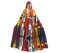 VVXBHGR Cape à capuche d'Halloween pour adulte - Imprimé graffiti bizarre - Confortable et douce avec un large bord - Convient pour les soirées dansantes et les rassemblements