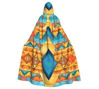 VVXBHGR Cape à capuche d'Halloween pour adulte - Motif triangle - Confortable et douce - Avec grand bord - Convient pour les soirées dansantes et les rassemblements