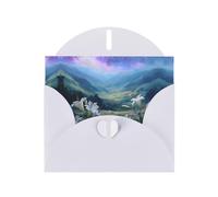 VVXBHGR Carte de vœux vierge avec perles Motif muguet Blanc