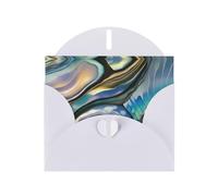 VVXBHGR Carte de vœux vierge et perle Motif nacre d'ormeau Blanc