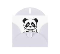 VVXBHGR Carte de vœux vierge et perle Motif panda Blanc