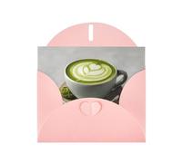 VVXBHGR Carte de vœux vierge rose et perle Motif café matcha latte art