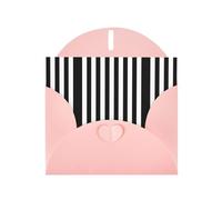 VVXBHGR Carte de vœux vierge rose et perle Motif rayé noir et blanc