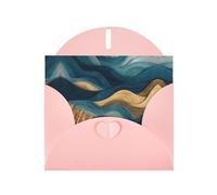 VVXBHGR Carte de vœux vierge rose et perle VVXBHGR Motif vagues dans le champ de blé