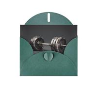 VVXBHGR Carte vierge à carreaux de vœux vert foncé et perle magnifique bloc de note vierge VVXBHGR Haltères lourdes. Motif