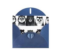 VVXBHGR Carte vierge bleue à carreaux de vacances et magnifique bloc de notes vierges avec 6 impressions d'animaux lavés à l'encre