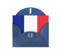 VVXBHGR Carte vierge bleue à carreaux de vacances et magnifique bloc de notes vierges avec imprimé drapeau français