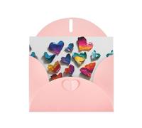 VVXBHGR Carte vierge rose à carreaux et perles - Bel bloc de notes vierges - Imprimés d'amour colorés