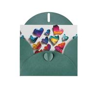 VVXBHGR Carte vierge vert foncé à carreaux et perles - Beau bloc de notes vierges - Imprimés d'amour colorés