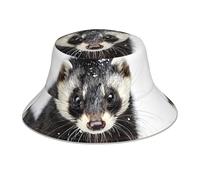 VVXBHGR Chapeau bob réfléchissant double face Wolverine in the Snow Prints pliable pour plage camping noir