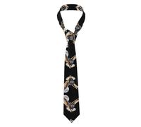 VVXBHGR Cravate pour homme avec imprimé âme lune hibou douce et confortable, ne se déforme pas, résistante à la décoloration, durable avec une excellente verticalité