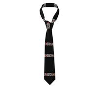 VVXBHGR Cravate pour homme avec lettres anglaises imprimées douce et confortable, ne se déforme pas, résistante à la décoloration, durable avec une excellente verticalité