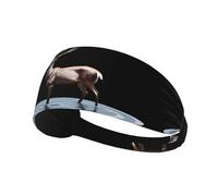 VVXBHGR Elk Steping on the water Prints Bandeau élastique Sport Head Tie for Men and Women Soft Quick Dry