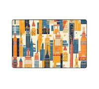 VVXBHGR Empire State Building Tapis de sol en flanelle pour salon, bureau, table basse, lit, balcon 152,4 x 99,1 cm