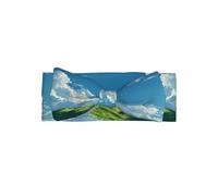 VVXBHGR Green Space Under the Blue Sky Prints Baby Bow Headband - Bandeau en polyester doux, doux pour la peau et extensible pour les nourrissons de 0 à 6 mois