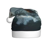 VVXBHGR Le chapeau de Noël imprimé « A ship in the storm » pour adulte est doux et léger