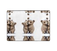 VVXBHGR Mother bear hugs the little bear Prints Carpet Tapis doux, moelleux, absorbant l'eau, durable, pour salon, bureau, table basse, lit, balcon, 203,2 x 147,3 cm