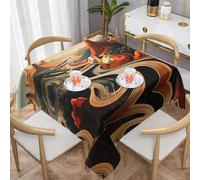 VVXBHGR Nappe décorative carrée imprimée Ribbon of the Earth - 152,4 x 152,4 cm - Imperméable, infroissable, réutilisable pour cafés, buffets, pique-niques, mariages, fêtes