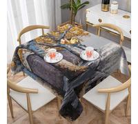 VVXBHGR Nappe décorative carrée imprimée Sycomore Trees on the Street - 137,2 x 137,2 cm - Imperméable - Infroissable - Réutilisable - Pour cafés, buffets, pique-niques, mariages, fêtes