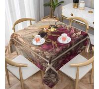 VVXBHGR Nappe décorative carrée imprimée The King of Bees - 137,2 x 137,2 cm - Imperméable - Infroissable - Réutilisable - Pour cafés, buffets, pique-niques, mariages, fêtes