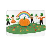 VVXBHGR Paillasson 40,6 x 61 cm Rainbow Meets St. Patrick Prints absorbant l'eau, antidérapant, pour portes d'entrée, et salles de bains