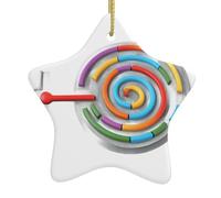 VVXBHGR Pendentif coloré en céramique avec motif labyrinthe, décoration festive et créative, facile à accrocher